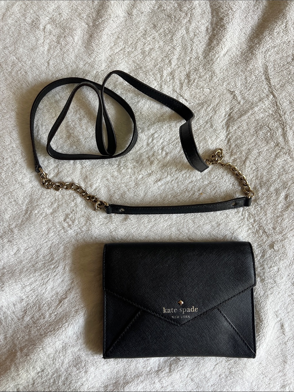 Kate Spade Crossbody Bag - Black Envelope - Picture 7 of 9